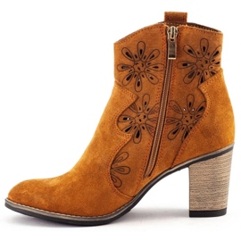 Olivier Áttört magassarkú Lena piros narancs 1