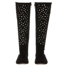 Olivier Női fekete áttört csizma 2 Olivier Női fekete áttört csizma 2