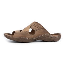 Mario Pala Férfi barna papucs 400 2