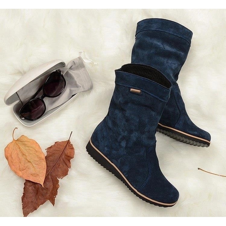 Olivier Bőr csizma Emi Warm Blue kék 1