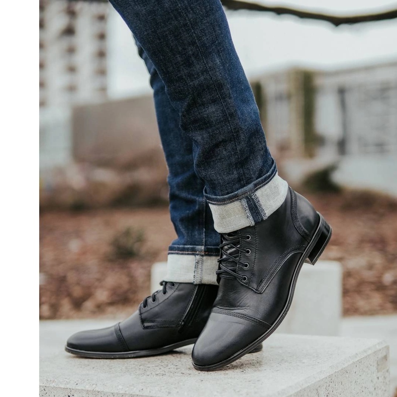 KENT Férfi bőr Chelsea csizma 287D Św fekete 1