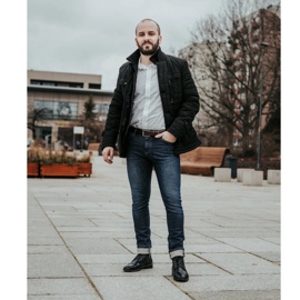 KENT Férfi bőr Chelsea csizma 287D Św fekete 2