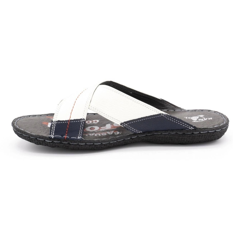 Kampol Férfi bőr papucs 200 / B fehér 1 Kampol Férfi bőr papucs 200 / B fehér 1