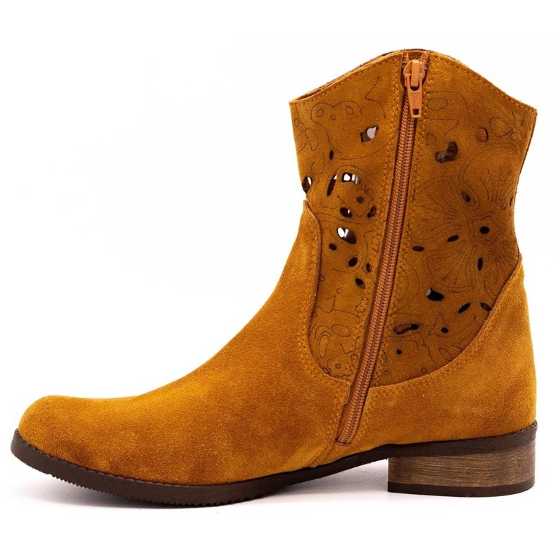 Olivier Kényelmes Jess piros áttört csizma barna 1