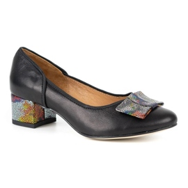 Olivier Cipő női bőr magas sarkú cipő 2261 fekete 1