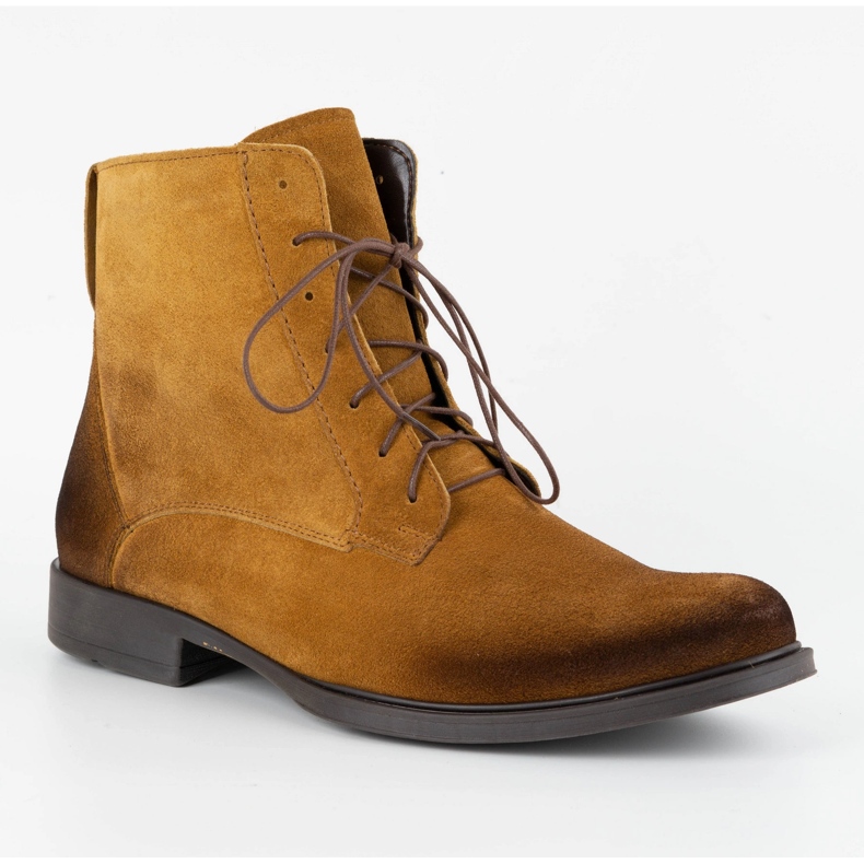 Olivier Férfi téli bőrcsizma 7006KB barna 1