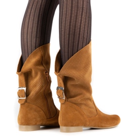 Olivier Áttört Elena csizma piros narancs 2