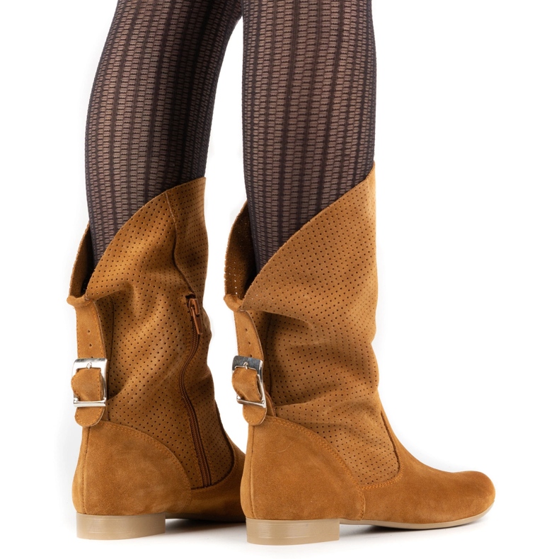 Olivier Áttört Elena csizma piros narancssárga 2