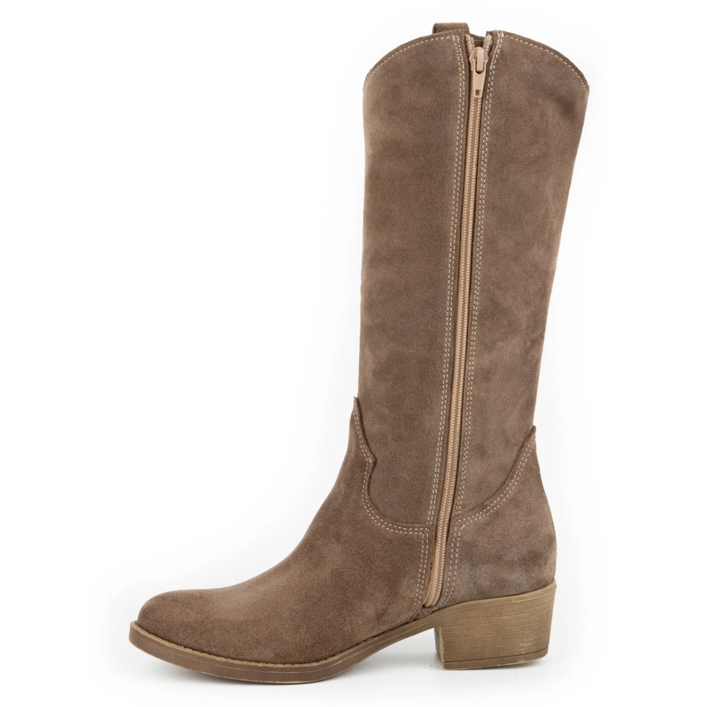 Olivier Női bőr áttört csizma Carla barna 1 Olivier Női bőr áttört csizma Carla barna 1