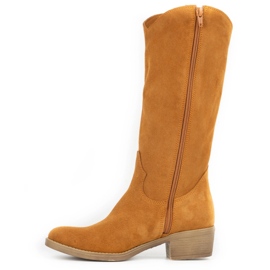 Olivier Julia piros bőr csizma nőknek narancs 1