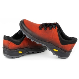 Olivier Férfi bőr trekking cipő 890MA piros 6