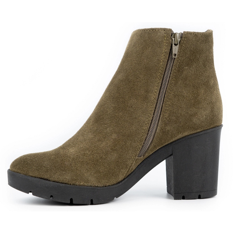 Olivier Riva női velúr szigetelt csizma zöld színben 1