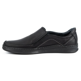 Olivier Férfi bőr bebújós cipő SLIP-ON 216GT fekete 1 Olivier Férfi bőr bebújós cipő SLIP-ON 216GT fekete 1