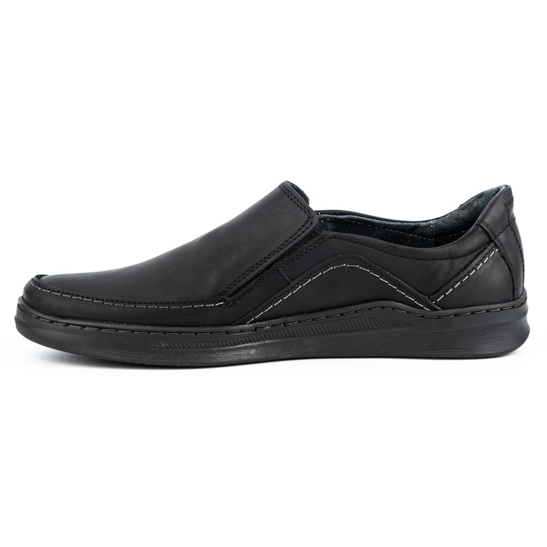 Olivier Férfi bőr bebújós cipő SLIP-ON 216GT fekete 1 Olivier Férfi bőr bebújós cipő SLIP-ON 216GT fekete 1
