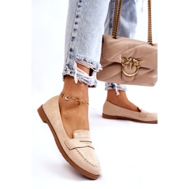 PS1 Kényelmes velúr női naplopók bézs Lucca 3