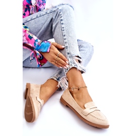 PS1 Kényelmes velúr női naplopók bézs Lucca 6