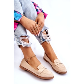 PS1 Kényelmes velúr női naplopók bézs Lucca 7