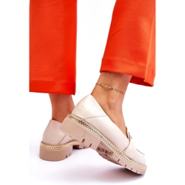 FILIPCZYK Elegáns világos bézs bőr mokaszin díszítéssel 3 FILIPCZYK Elegáns világos bézs bőr mokaszin díszítéssel 3