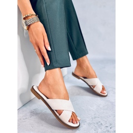 BM Alyson Beige női kereszt alakú papucs bézs 2