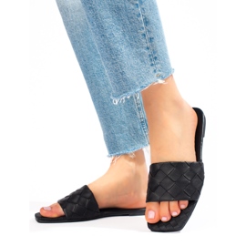 Goodin Fekete Eco bőr papucs 1