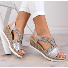 Kényelmes női felbújós szandál elasztikus Rieker 61916-91 sokszínű 1