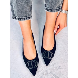 Arte Black balerinák mandulás lábujjakkal fekete 1