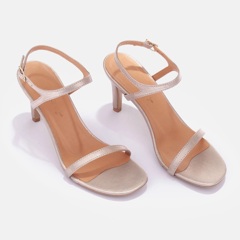 Marco Shoes Magas sarkú szandál aranysárga 1