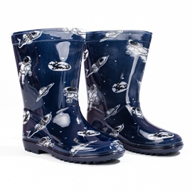 Magas fiú kalósok Shelovet sötétkék mintával 1