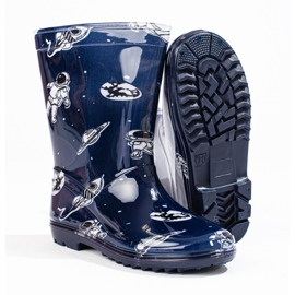 Magas fiú kalósok Shelovet sötétkék mintával 2