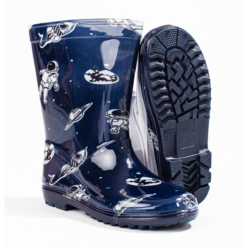 Magas fiú kalósok Shelovet sötétkék mintával 2