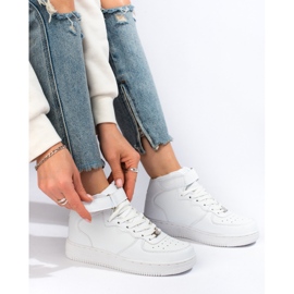 Női fehér Shelovet magas tornacipő 1