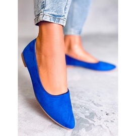 Seastar Keys Sky Blue bőr talpbetétes balerinák kék 1