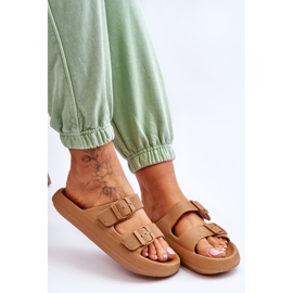 Női világos hab papucs Barna Cleve 1