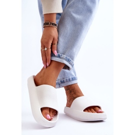 BM Divatos könnyű papucsok egy hatalmas talpon, fehér lázadó 2