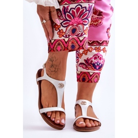 Lapos szandál díszítéssel S.Barski KV-5541-45 Ezüst 2