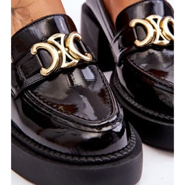 S.Barski Divatos pumpák masszív sarkú fekete Imani 4