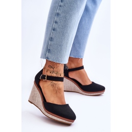 PS1 Női klasszikus ékszandál fekete Malani 2