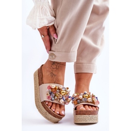 Női platform papucs S.Barski KV-578-1 Nude bézs 1