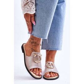 Bőr papucs kényelmi cipő S.Barski KV-2775-32 Nude bézs 1