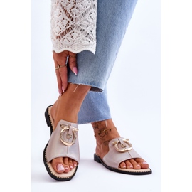 Bőr papucs kényelmi cipő S.Barski KV-2775-32 Nude bézs 2