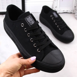 Női tornacipő a platformon fekete Big Star LL274A176 1