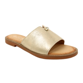 Divatos női papucs Filippo DK4625/23 GO Gold aranysárga 1