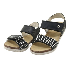 Bartek Lányok sötétkék bőr szandál pontokban 3