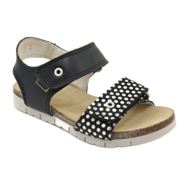Bartek Lányok sötétkék bőr szandál pontokban 1
