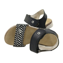 Bartek Lányok sötétkék bőr szandál pontokban 5