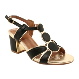 Evento Női szandál dekoratív felső 23SD35-5575 fekete és arany 1