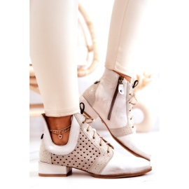 Bőr csizma Maciejka 05541-25 Világos bézs 3