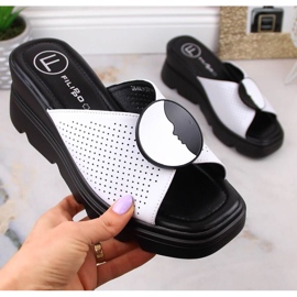 Filippo W DS4608 bőr ékszandál fehér 1 Filippo W DS4608 bőr ékszandál fehér 1