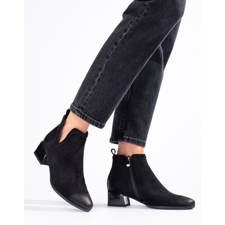 Fekete velúr Vinceza csizma 2