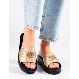 W. Potocki Női arany ékpapucs a Potockitól aranysárga 1